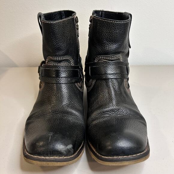 Roan by Bed Stu Men's Boot with Zip Size 11 Black Barcelona Rust - Picture 5 of 16